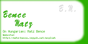 bence matz business card